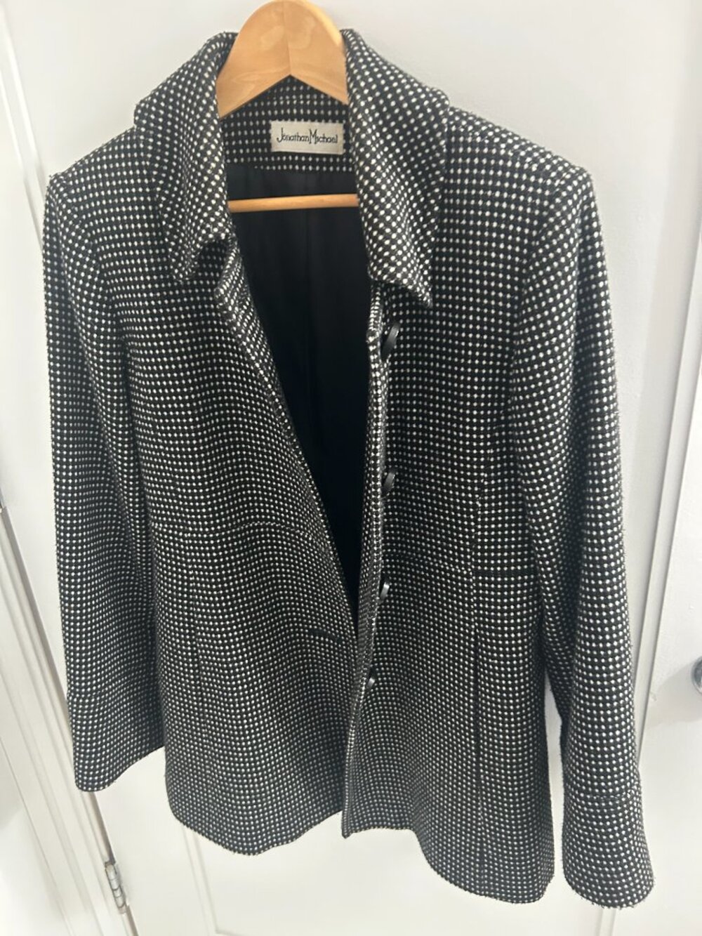 Houndstooth Blazer/Suit Jacket Black & White by Jonathan Michael